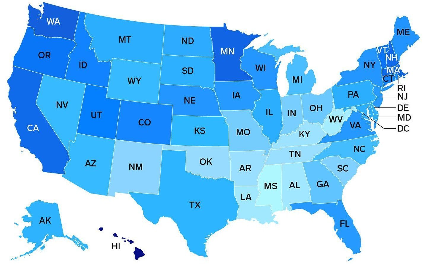 Free Government Tablet State Coverage Map